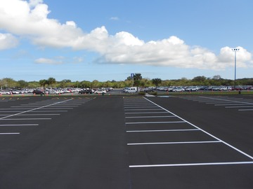 empty parking lot with lines